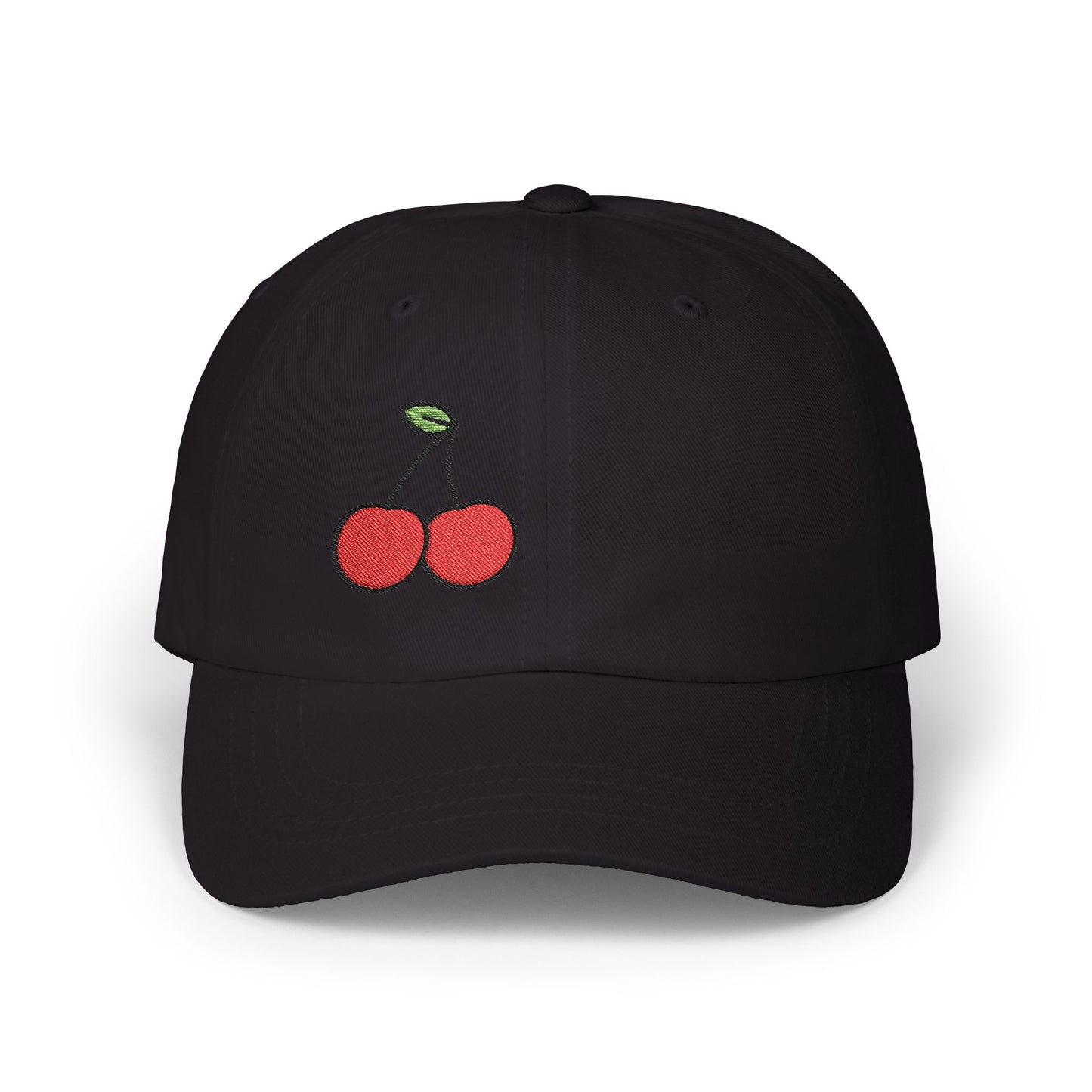 Cherries Classic Dad Hat – Embroidered Red Fruit Hat with Bold Minimalist Design and Subtle Sass