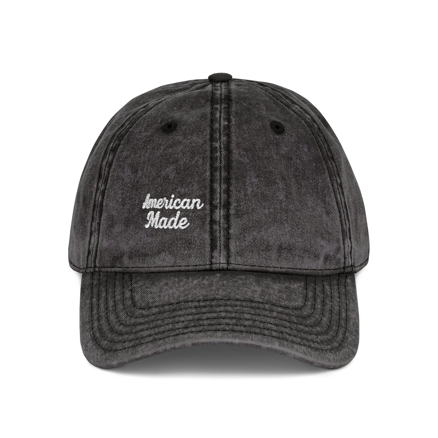 American Made Vintage Hat – Embroidered Patriotic Hat with Retro Script for USA Pride and Everyday Freedom