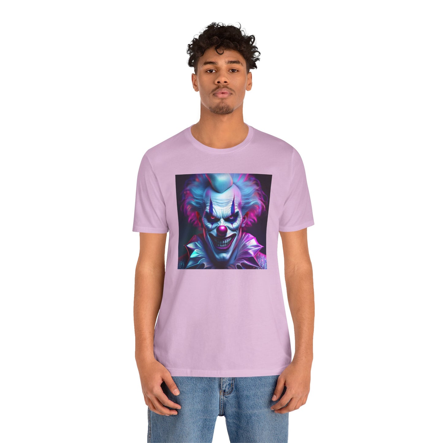 Scary Clown Halloween Shirt – Creepy Evil Clown Face Graphic Tee for Horror Fans. Unisex Jersey Short Sleeve Tee