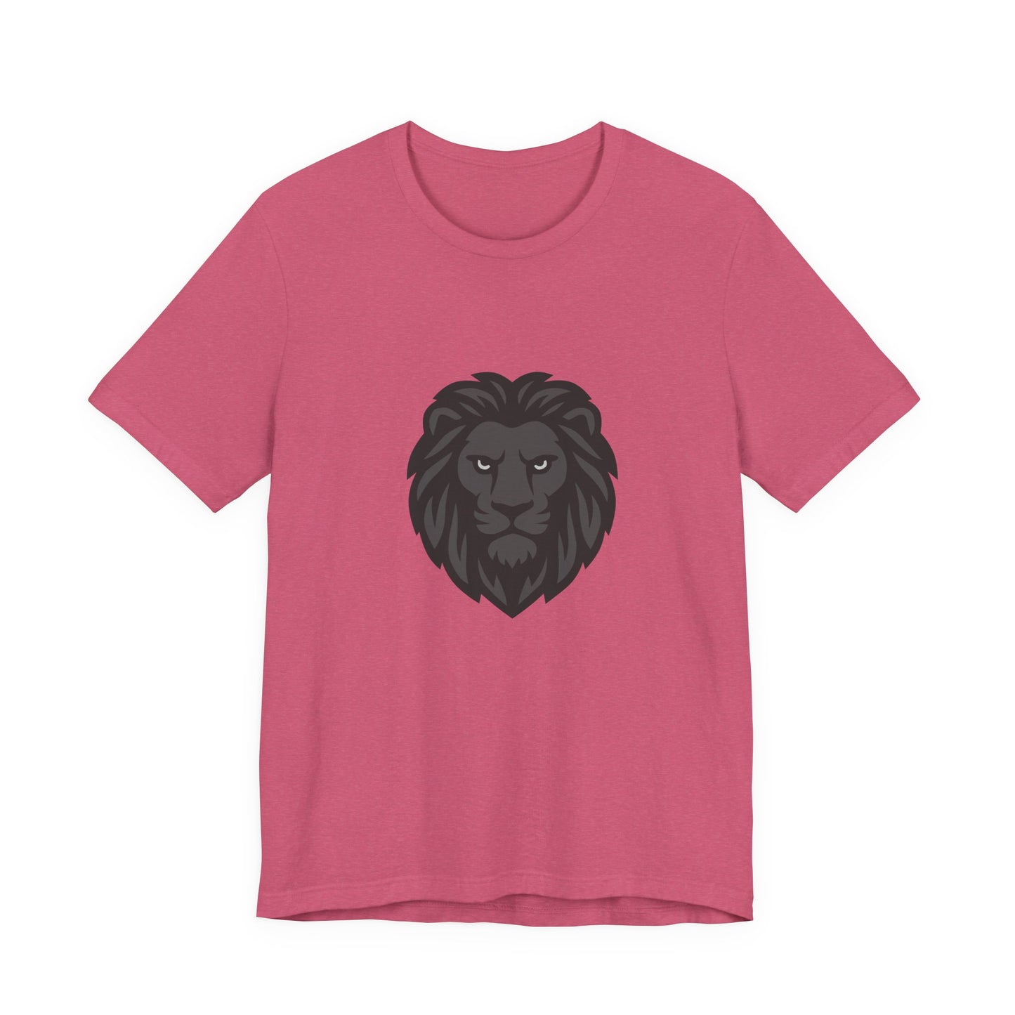Dark Lion Graphic T-Shirt – Dark Theme Grayscale Lion Face Design on Black Tee for Strength, Confidence, and Modern Ghost Effect Style. Unisex Jersey Short Sleeve Tee