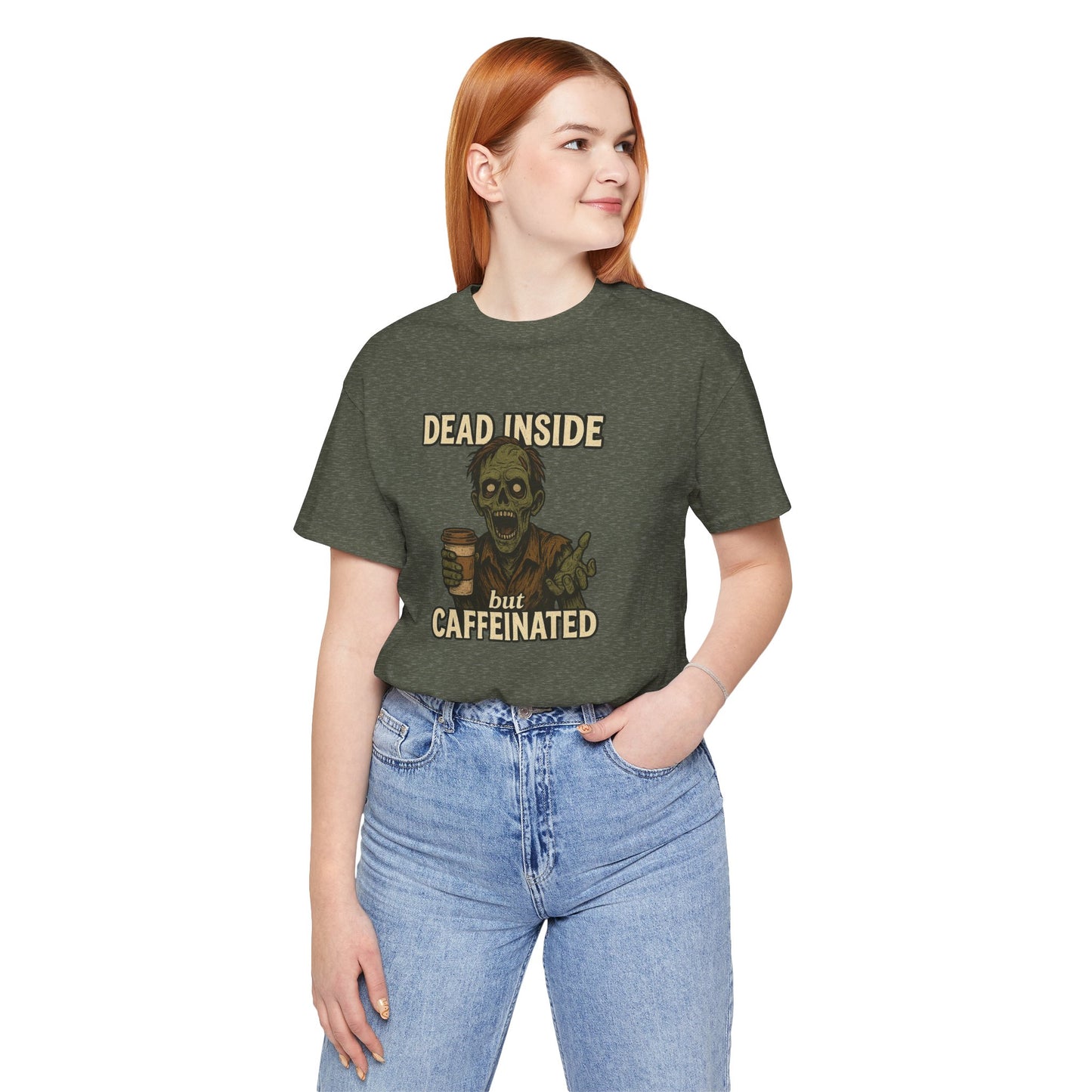 Dead Inside But Caffeinated Halloween Shirt – Funny Zombie Coffee Tee for Tired Souls