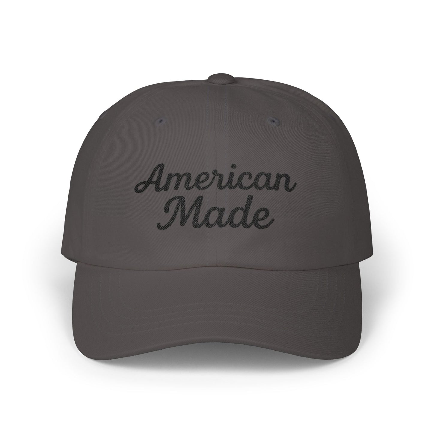 American Made Classic Dad Hat – Embroidered Patriotic Baseball Hat with Retro Script for USA Pride and Everyday Wear