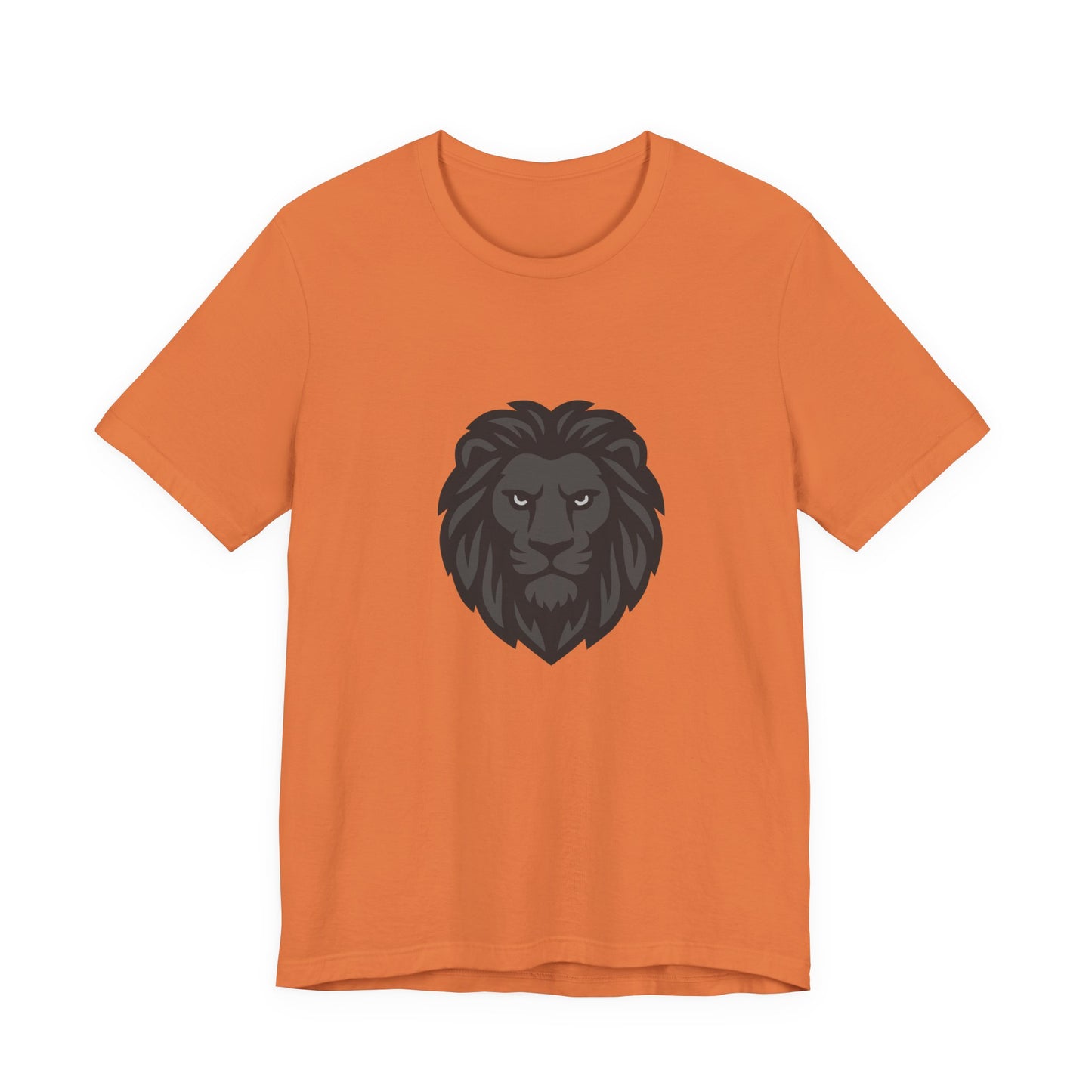 Dark Lion Graphic T-Shirt – Dark Theme Grayscale Lion Face Design on Black Tee for Strength, Confidence, and Modern Ghost Effect Style. Unisex Jersey Short Sleeve Tee