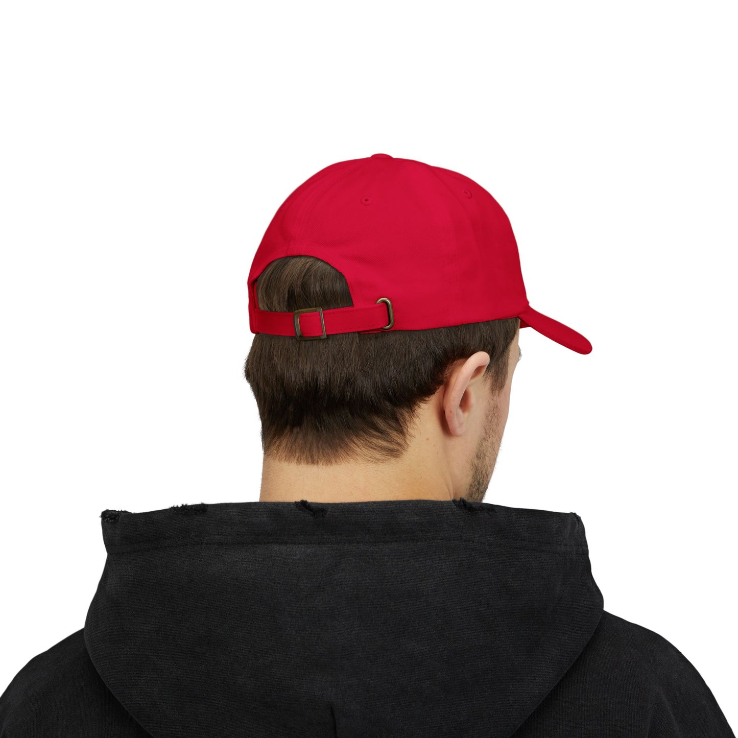 Lil Devil Embroidered Classic Dad Hat – Cute Red Devil Design for Halloween, Spooky Style, and Mischievous Everyday Vibes