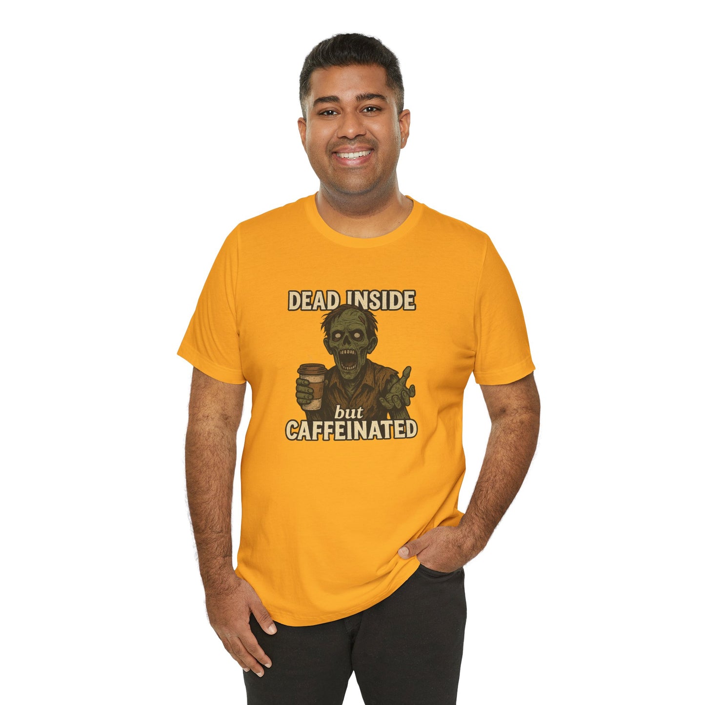 Dead Inside But Caffeinated Halloween Shirt – Funny Zombie Coffee Tee for Tired Souls