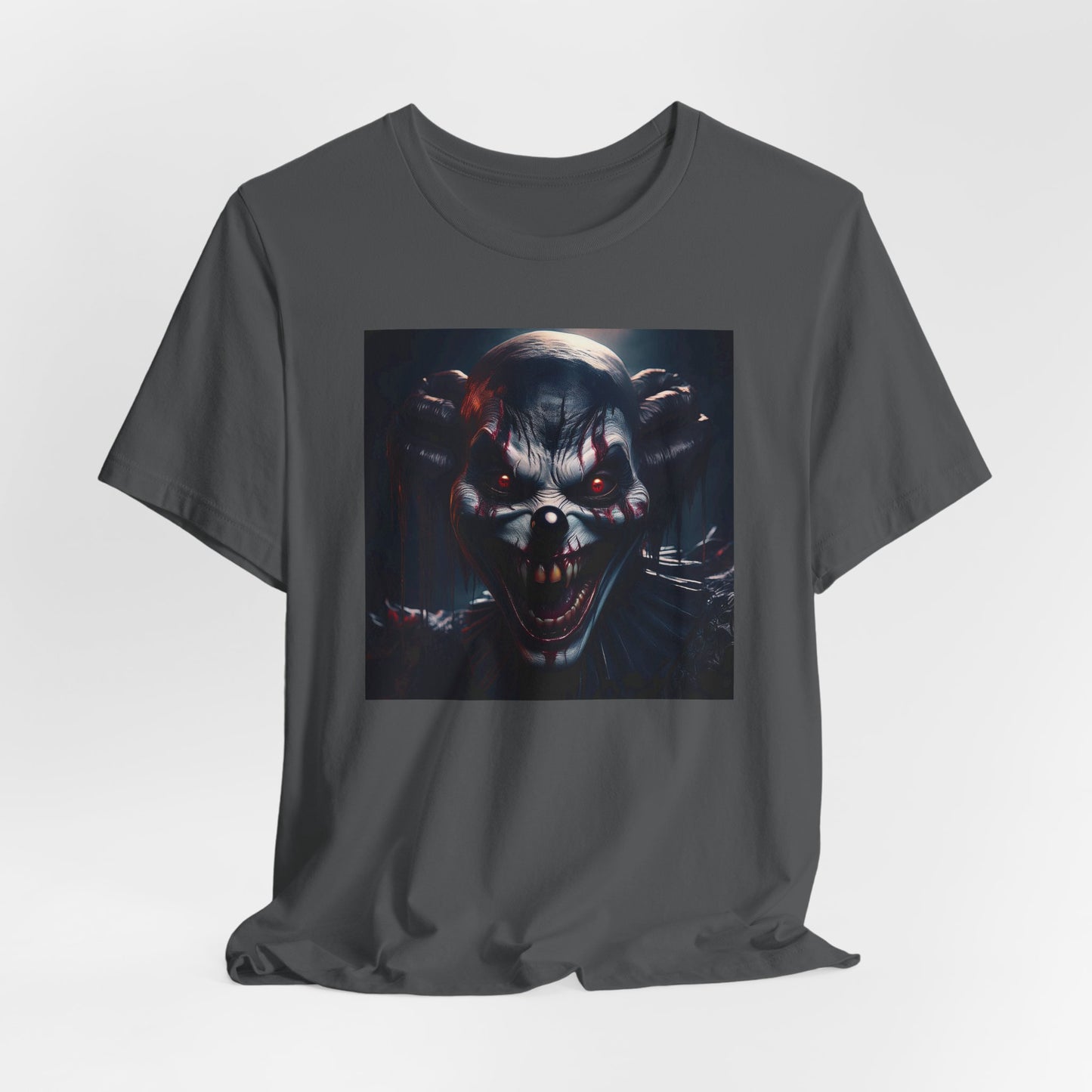 Terrifying Clown Face Halloween Shirt – Haunted Circus Horror Graphic Tee for Halloween Fright Fans