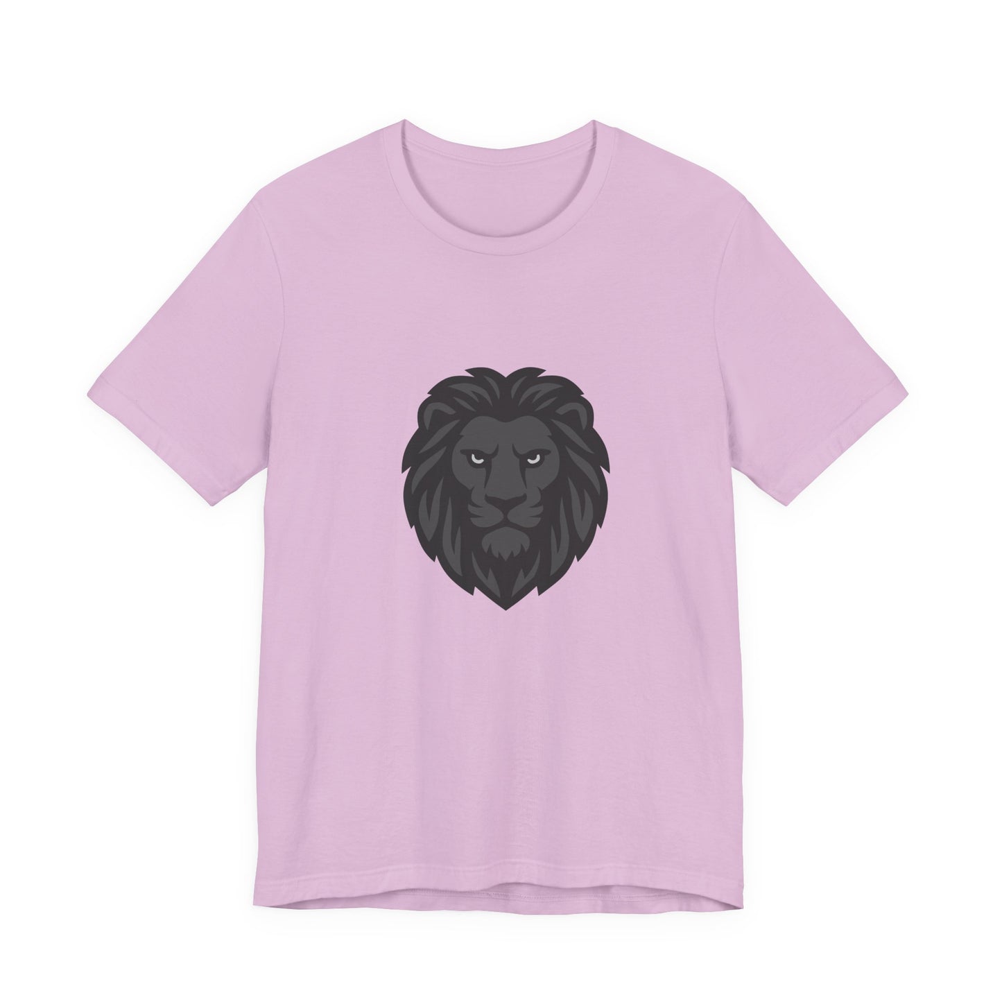 Dark Lion Graphic T-Shirt – Dark Theme Grayscale Lion Face Design on Black Tee for Strength, Confidence, and Modern Ghost Effect Style. Unisex Jersey Short Sleeve Tee