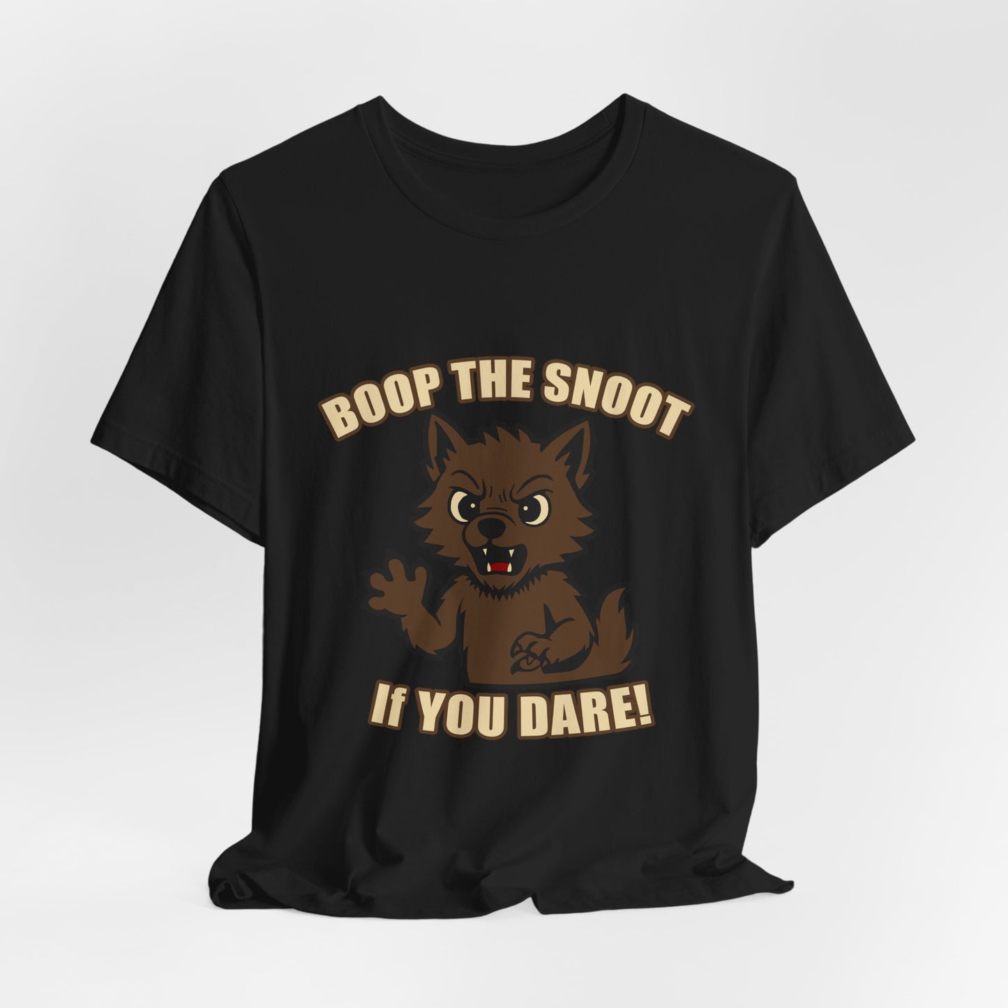 Boop the Snoot If You Dare Halloween Shirt – Funny Werewolf Halloween Graphic Unisex Jersey Short Sleeve Tee for Dog Lovers.