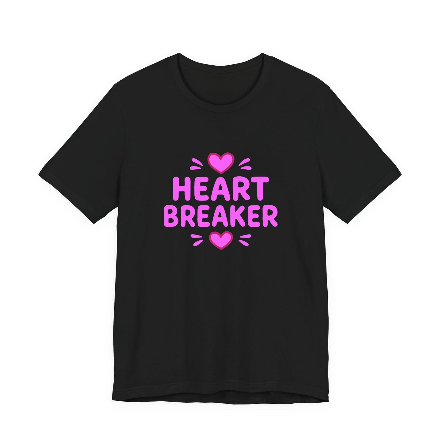 Colorful Design Heartbreaker Shirt – Cute Bubble Letter Tee with a Sarcastic Twist for Sweet but Savage Individuals. Unisex Jersey Short Sleeve Tee