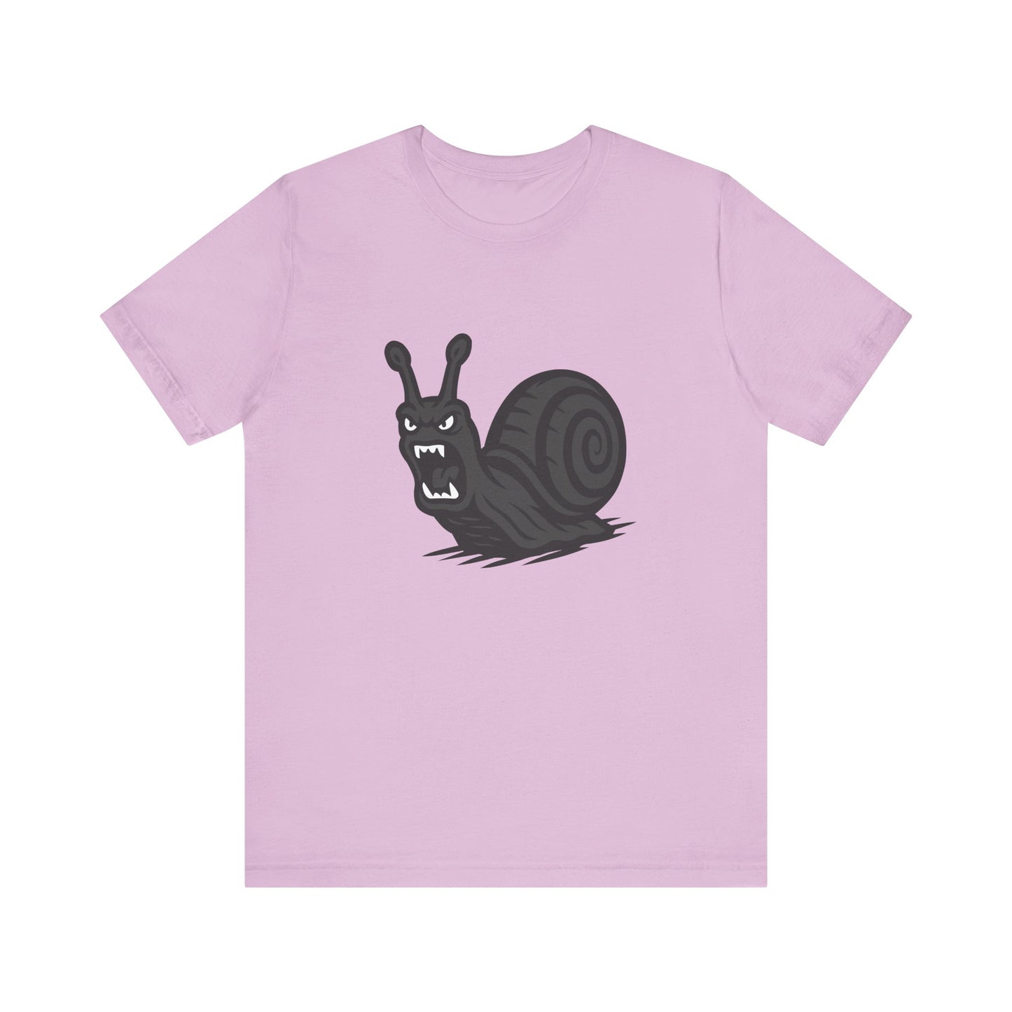 Angry Snail Graphic T-Shirt – Savage Screaming Snail Dark Theme Design on Black Tee for Bold Humor, Streetwear, and Weird Animal Vibes. Unisex Jersey Short Sleeve Tee