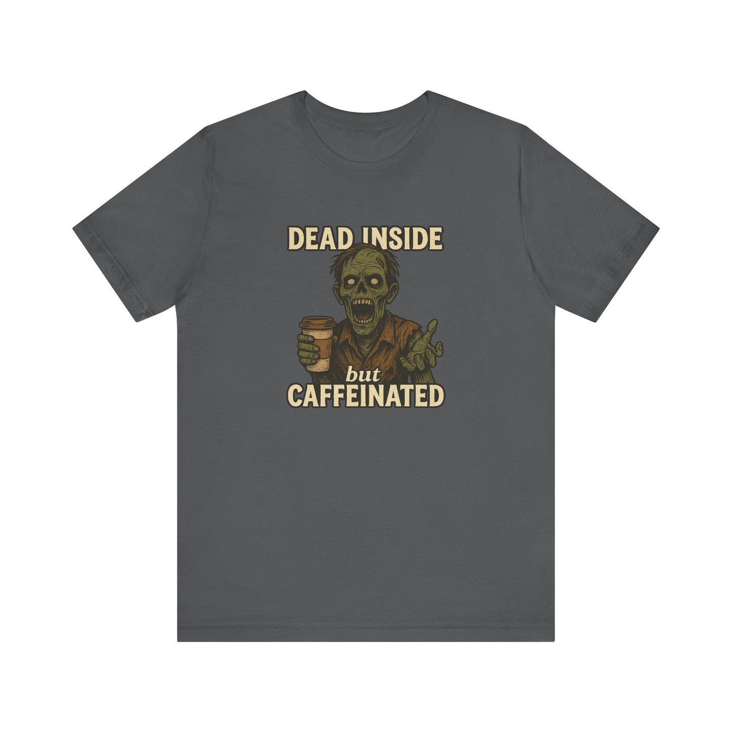 Dead Inside But Caffeinated Halloween Shirt – Funny Zombie Coffee Tee for Tired Souls