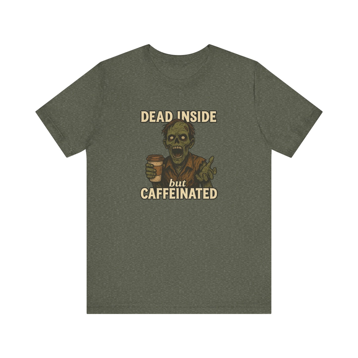 Dead Inside But Caffeinated Halloween Shirt – Funny Zombie Coffee Tee for Tired Souls