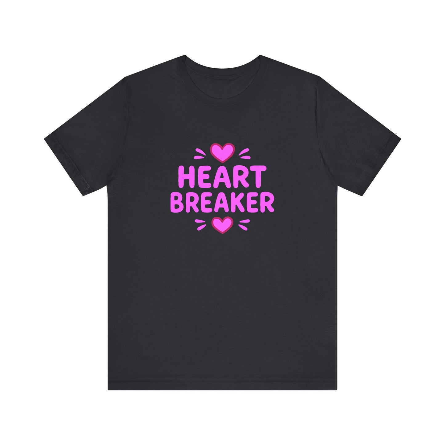 Colorful Design Heartbreaker Shirt – Cute Bubble Letter Tee with a Sarcastic Twist for Sweet but Savage Individuals. Unisex Jersey Short Sleeve Tee