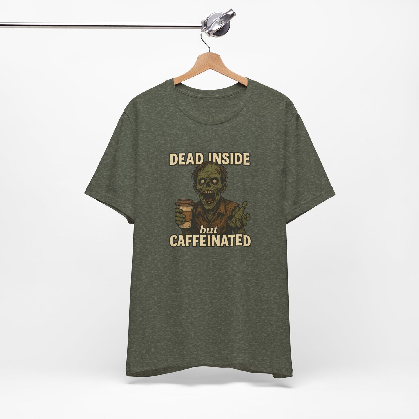 Dead Inside But Caffeinated Halloween Shirt – Funny Zombie Coffee Tee for Tired Souls