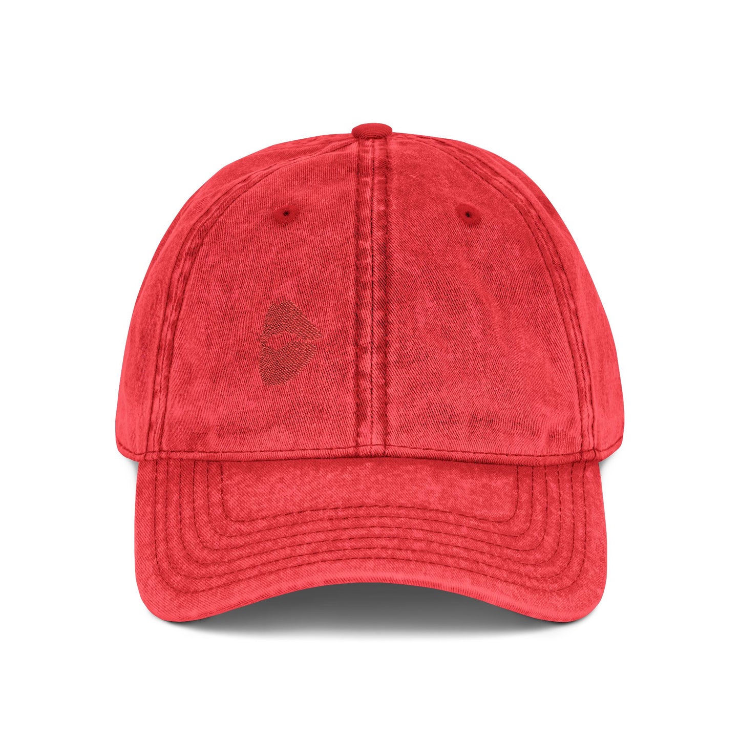 Red Lips Vintage Hat – Bold Embroidered Kiss Hat for Flirty, Fun Style