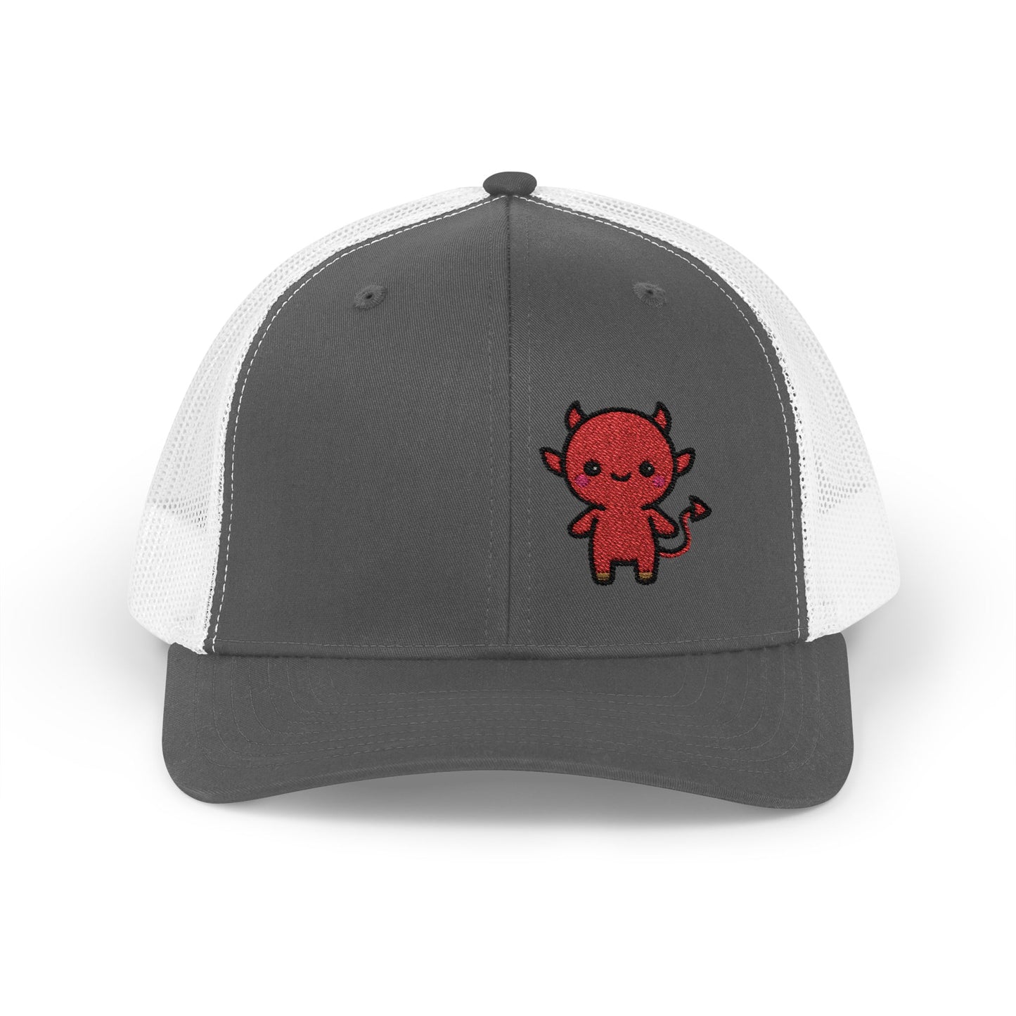 Lil Devil Trucker Hat – Embroidered Cute Mischief Hat with Kawaii Devil
