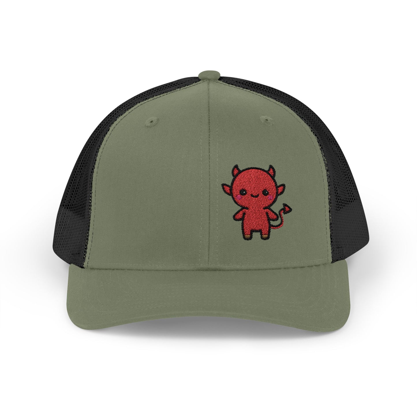 Lil Devil Trucker Hat – Embroidered Cute Mischief Hat with Kawaii Devil