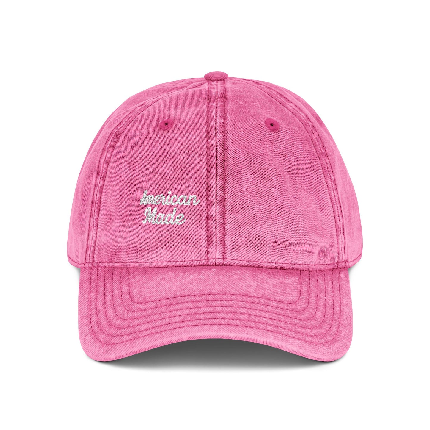 American Made Vintage Hat – Embroidered Patriotic Hat with Retro Script for USA Pride and Everyday Freedom