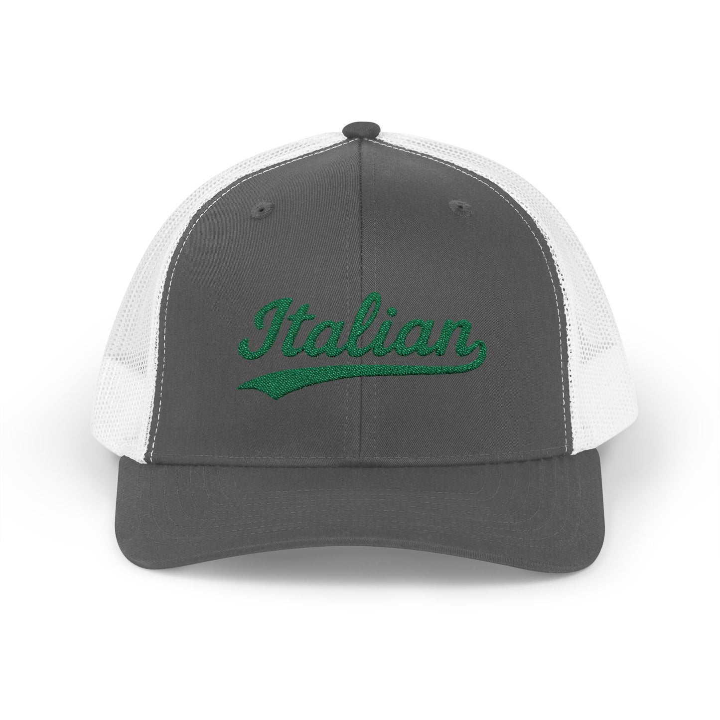 Italian Trucker Hat – Green Script Heritage Hat for Pasta Lovers and Italian Pride