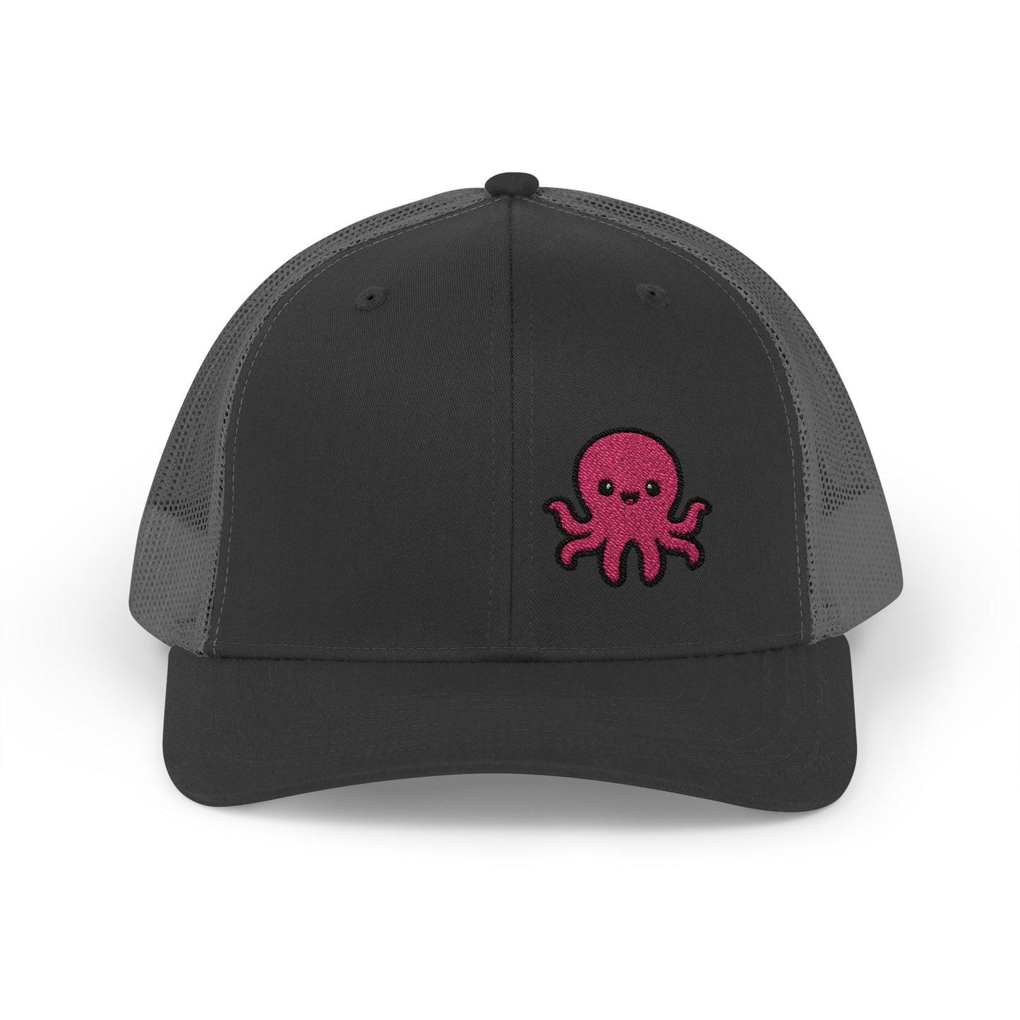 Cute Octopus Trucker Hat – Embroidered Kawaii Sea Creature Hat for Ocean Lovers and Tentacle Fans