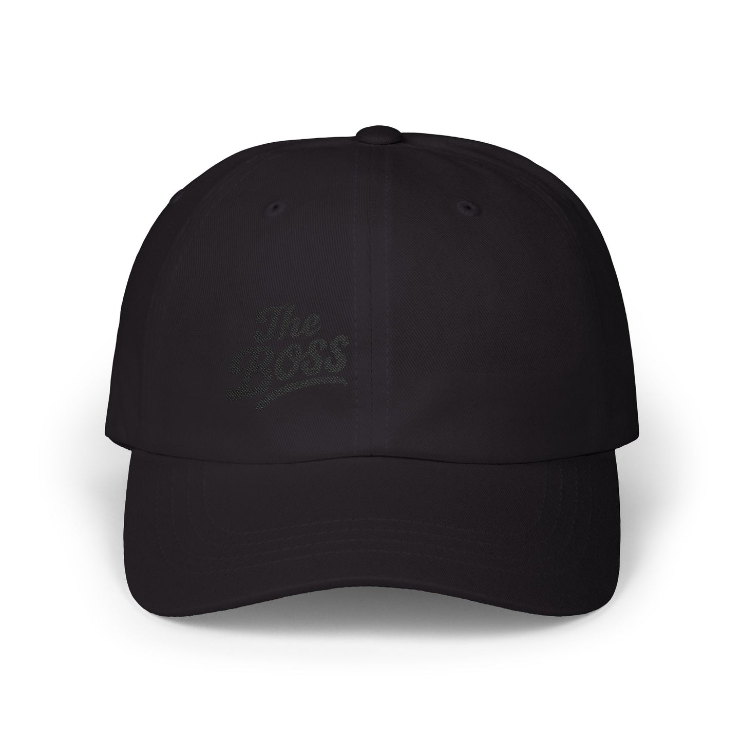 The Boss Classic Dad Hat – Embroidered Funny Statement Hat for Confident Leaders and Power Players. Black Letters