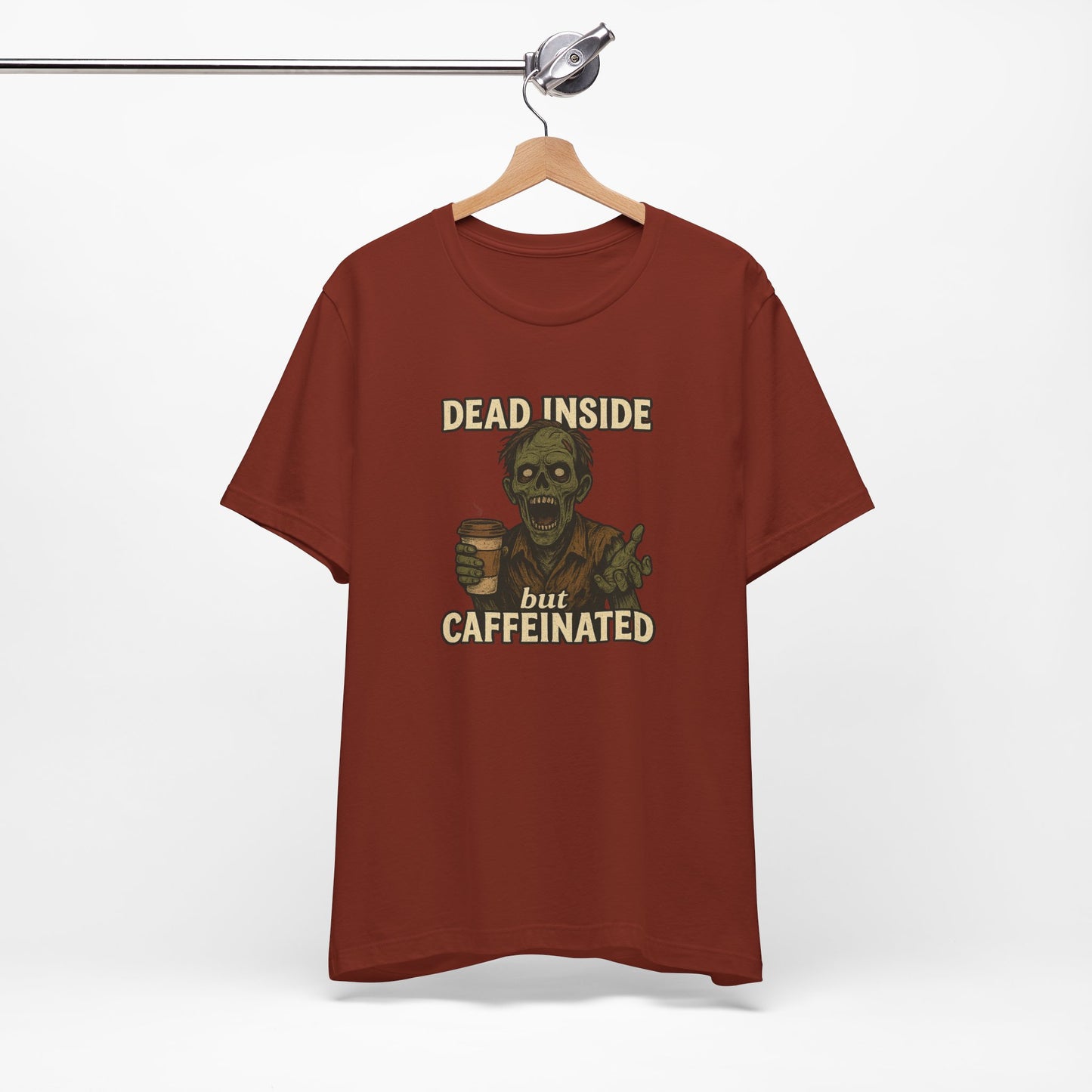 Dead Inside But Caffeinated Halloween Shirt – Funny Zombie Coffee Tee for Tired Souls