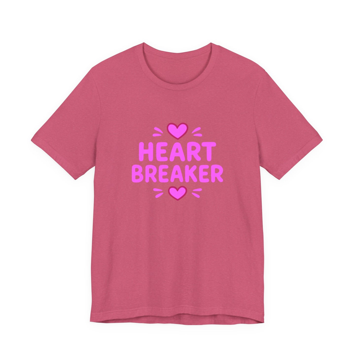 Colorful Design Heartbreaker Shirt – Cute Bubble Letter Tee with a Sarcastic Twist for Sweet but Savage Individuals. Unisex Jersey Short Sleeve Tee