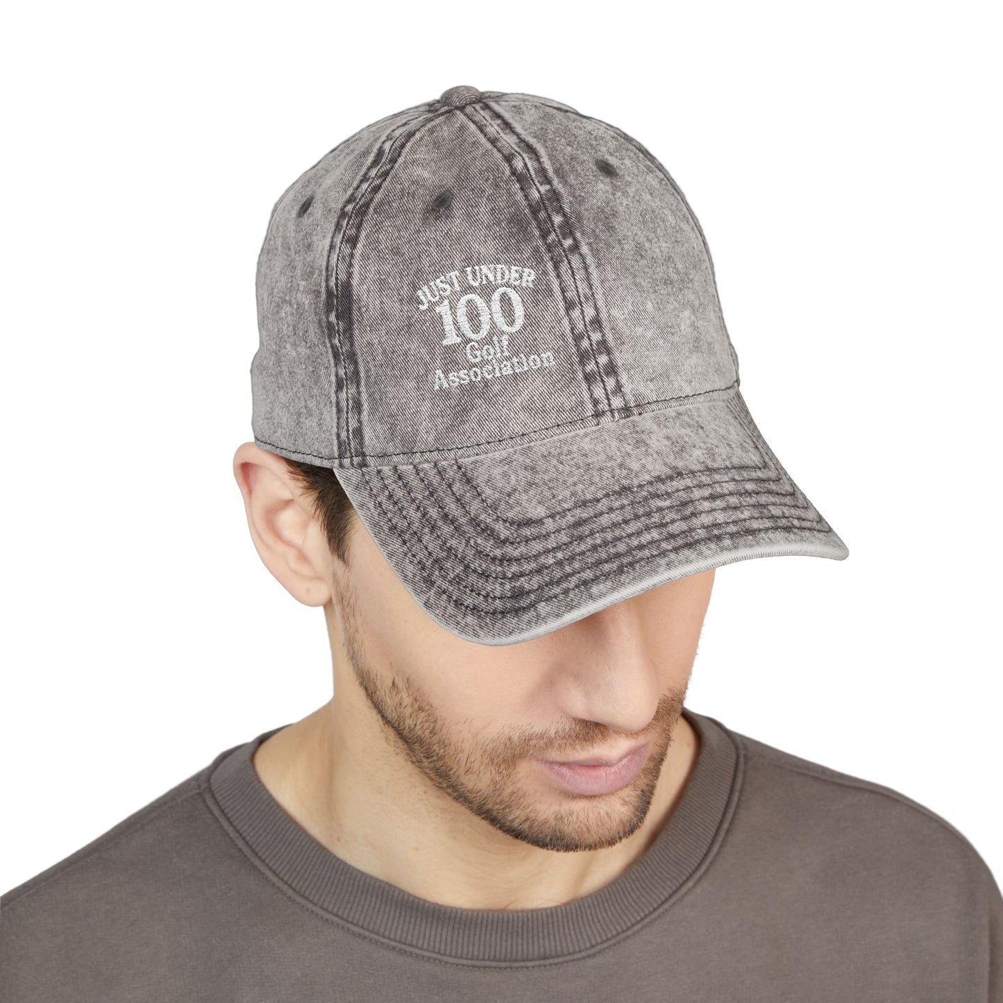 Just Under 100 Golf Vintage Hat – Embroidered Funny Golf Hat for Weekend Golfers and Casual Fairway Vibes