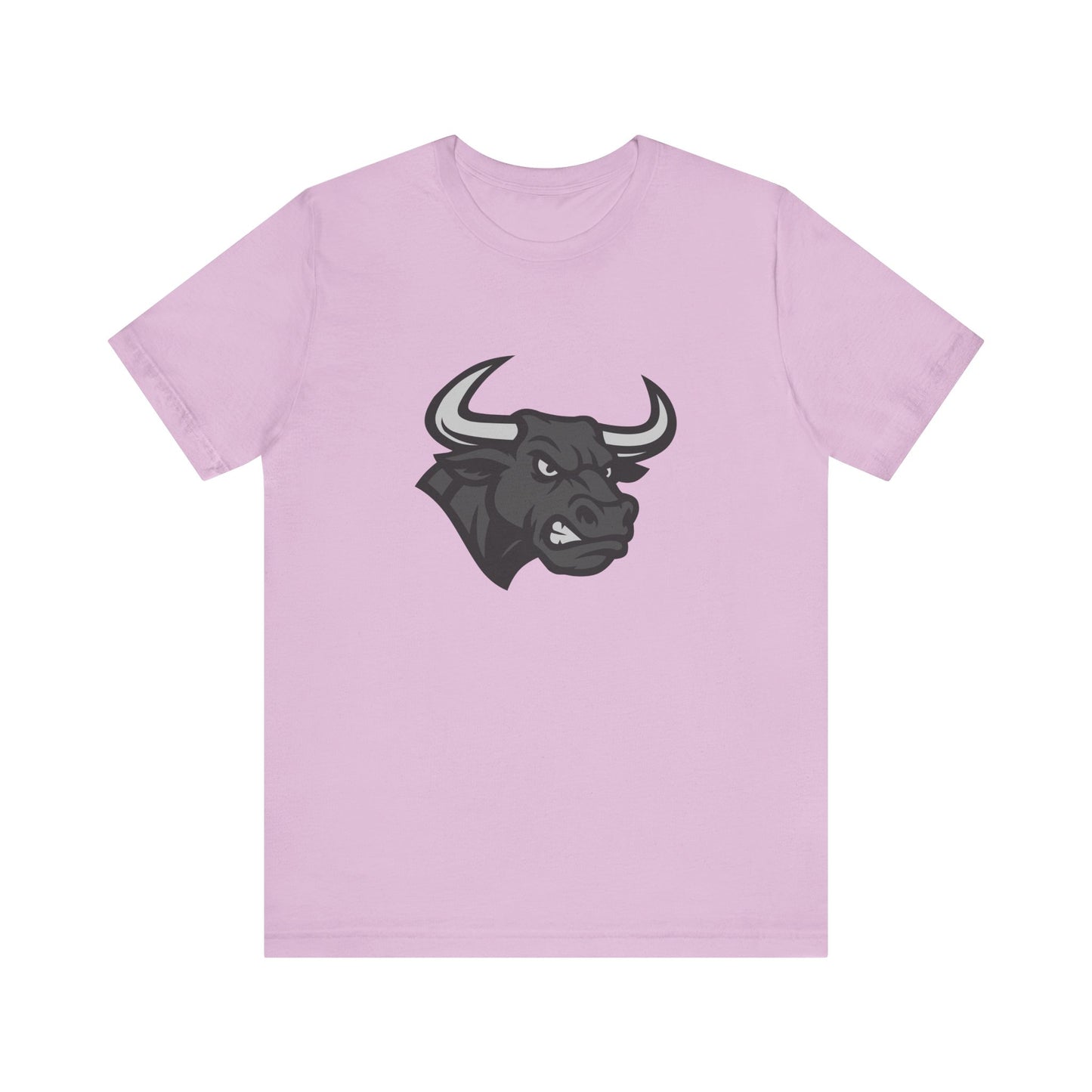 Angry Bull Graphic T-Shirt – Dark Theme Grayscale Bull Head Design on Black Tee for Streetwear, Gym, or Bold Urban Style. Unisex Jersey Short Sleeve Tee
