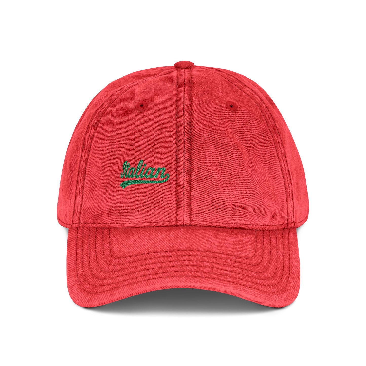 Italian Vintage Hat – Green Script Heritage Hat for Pasta Lovers and Italian Pride
