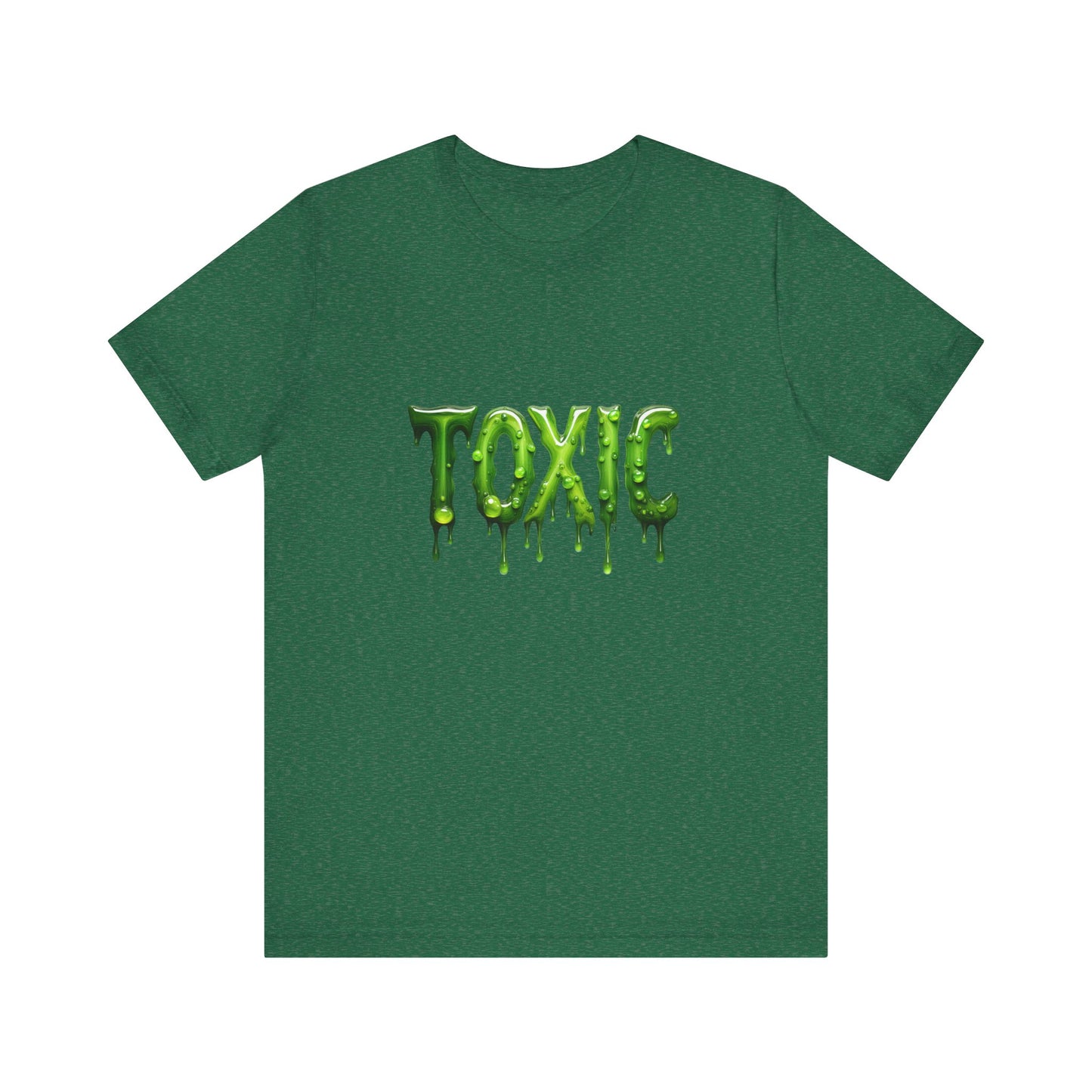 Colorful Design TOXIC Shirt – Funny Slime Text Tee for Emotionally Radioactive People Who Just Want to Be Left Alone. Unisex Jersey Short Sleeve Tee