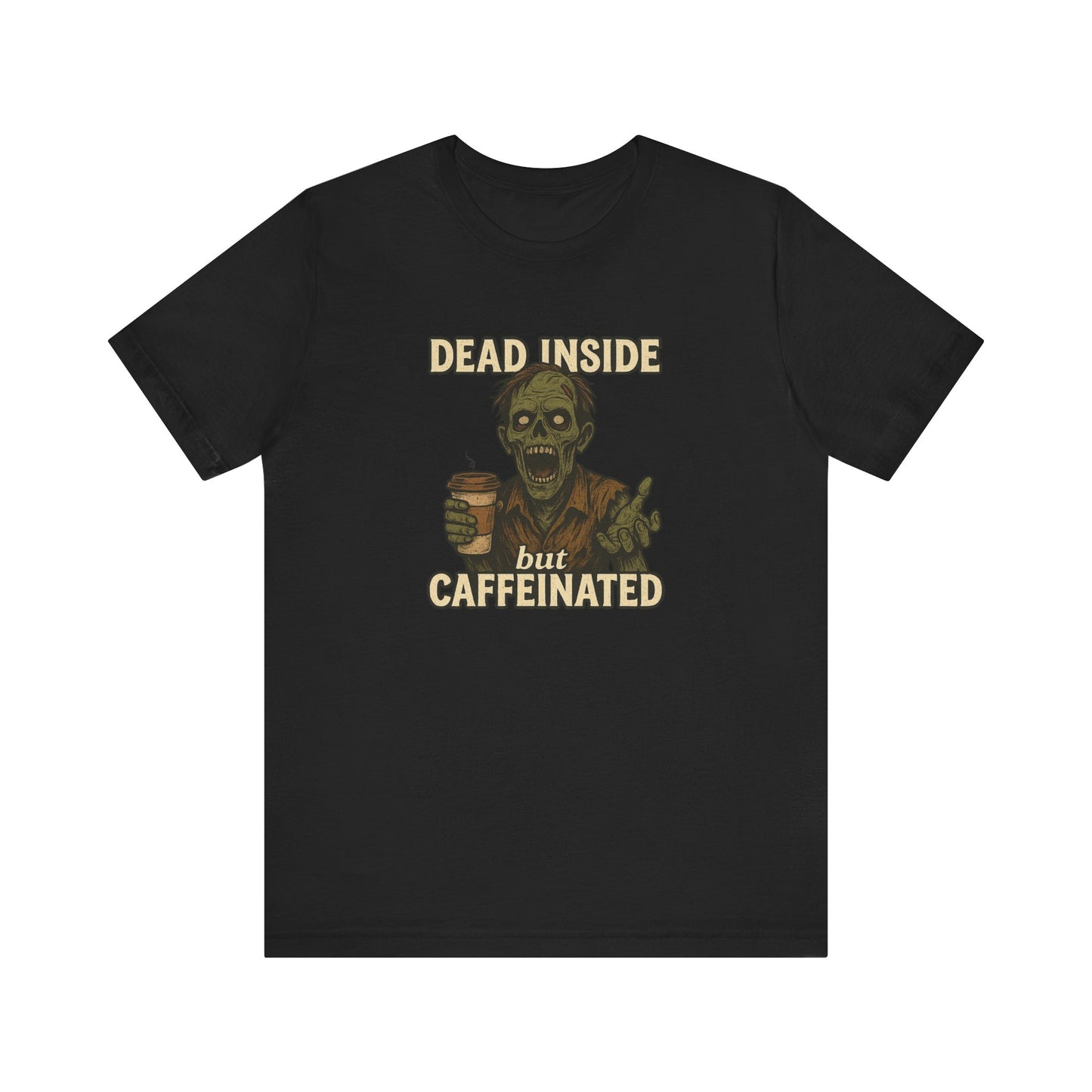 Dead Inside But Caffeinated Halloween Shirt – Funny Zombie Coffee Tee for Tired Souls