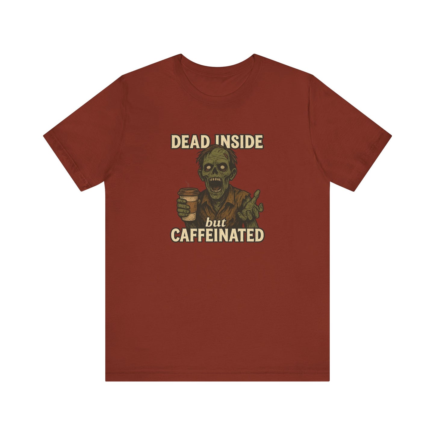 Dead Inside But Caffeinated Halloween Shirt – Funny Zombie Coffee Tee for Tired Souls