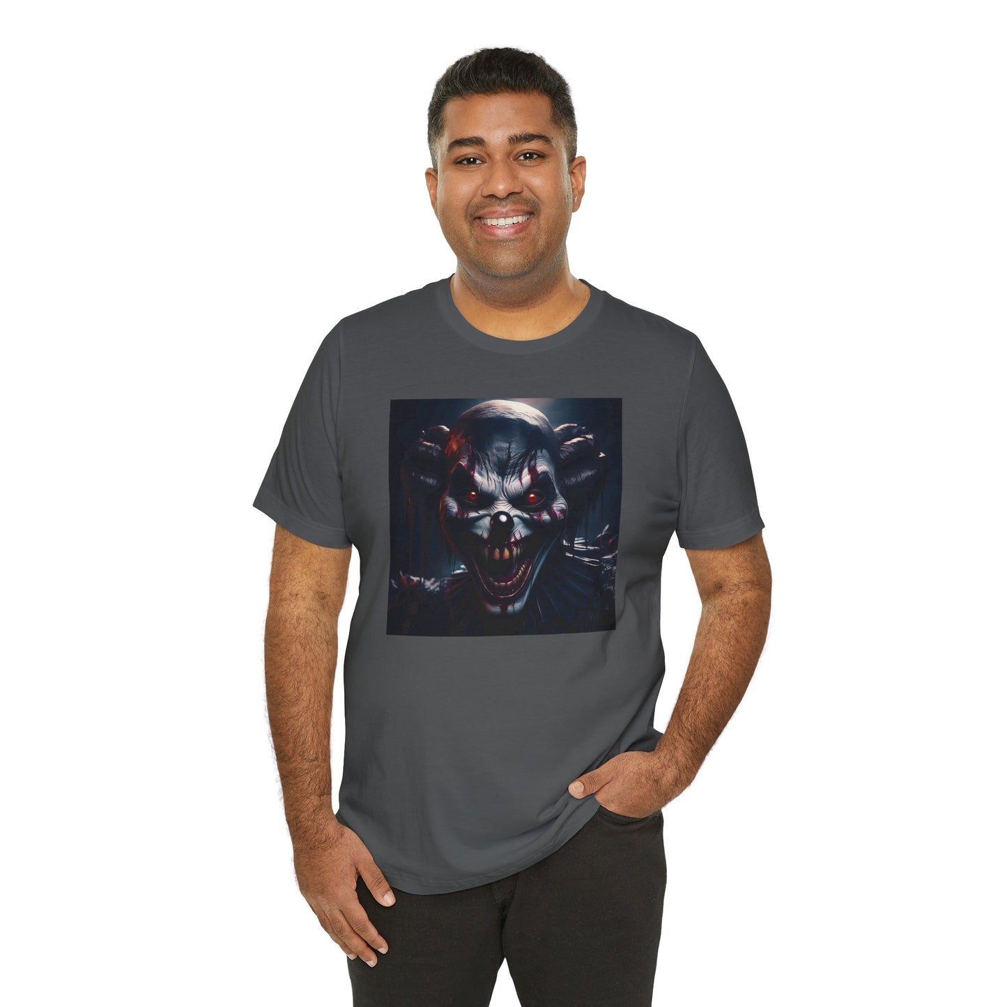 Terrifying Clown Face Halloween Shirt – Haunted Circus Horror Graphic Tee for Halloween Fright Fans