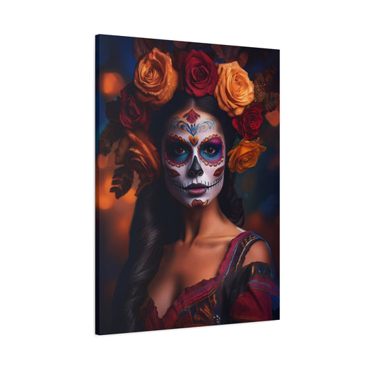 Dia de los Muertos Canvas Art | Day of the Dead - Stretched Matte Wall Decor 009