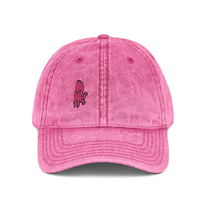 Cute Octopus Vintage Hat – Embroidered Kawaii Sea Creature Hat for Ocean Lovers and Tentacle Fans