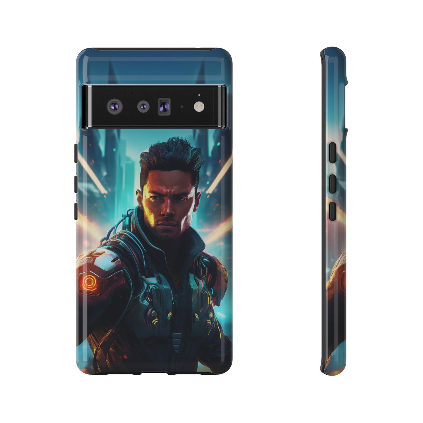 Futuristic Cyberpunk Male Cell Phone Case 015