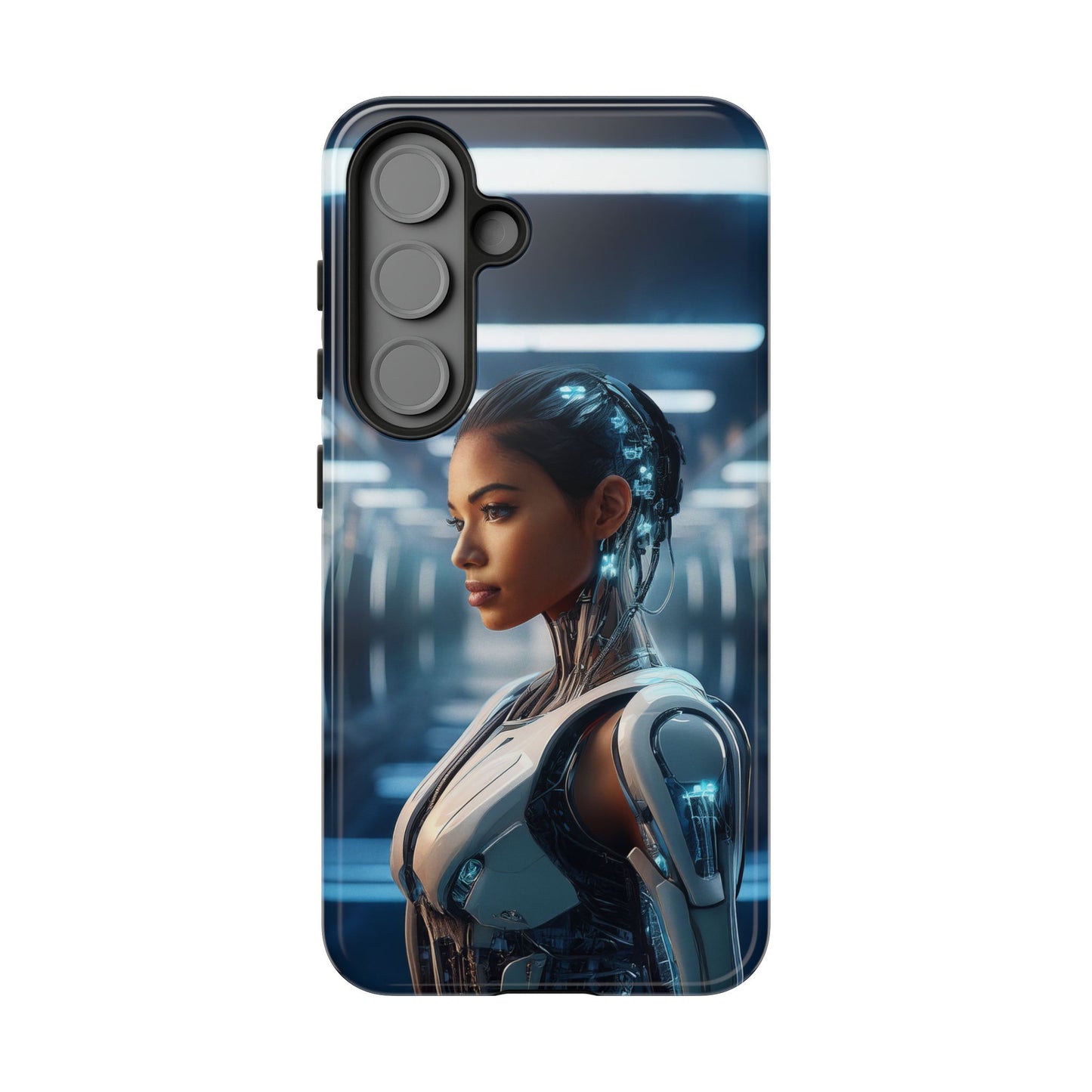 Futuristic Human Android Hybrid Cell Phone Case 002