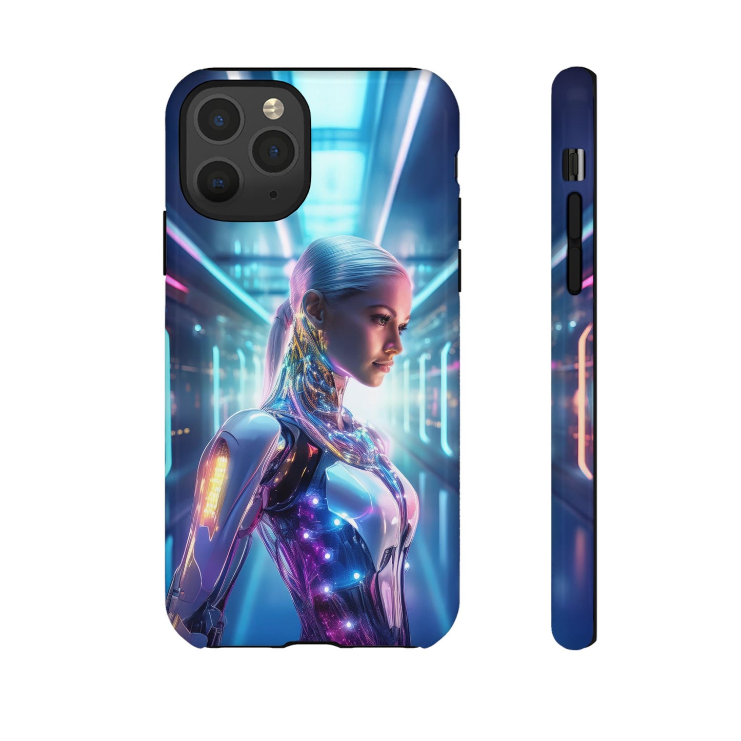 Futuristic Human Android Hybrid Cell Phone Case 015