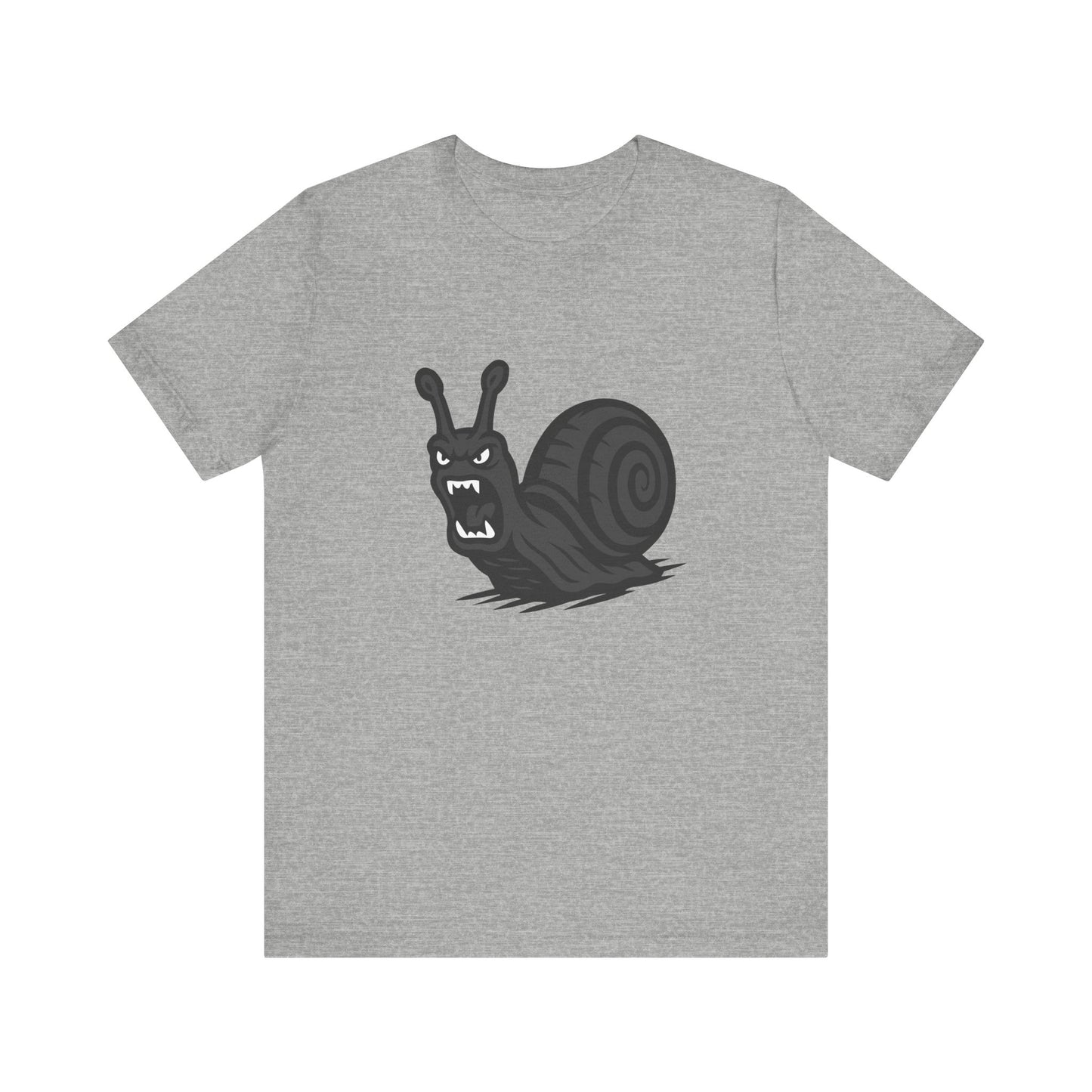Angry Snail Graphic T-Shirt – Savage Screaming Snail Dark Theme Design on Black Tee for Bold Humor, Streetwear, and Weird Animal Vibes. Unisex Jersey Short Sleeve Tee