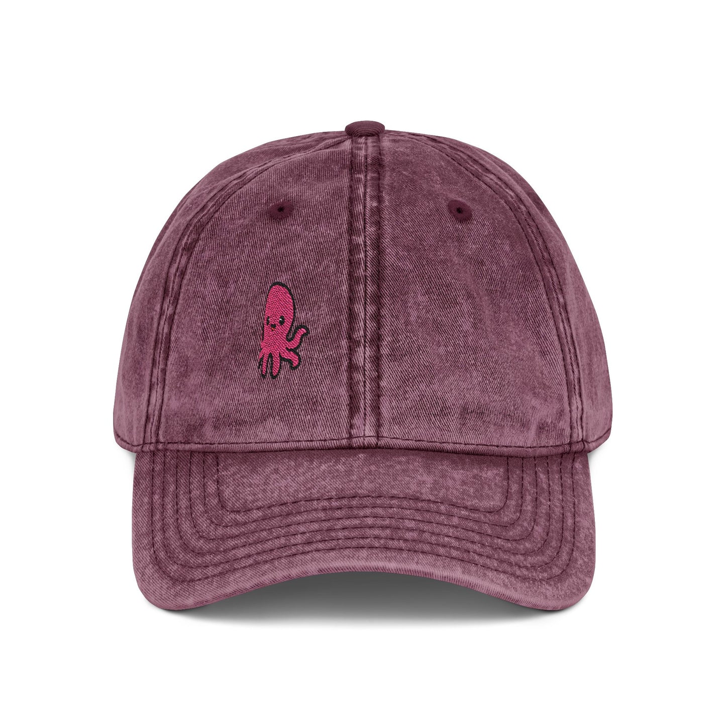 Cute Octopus Vintage Hat – Embroidered Kawaii Sea Creature Hat for Ocean Lovers and Tentacle Fans