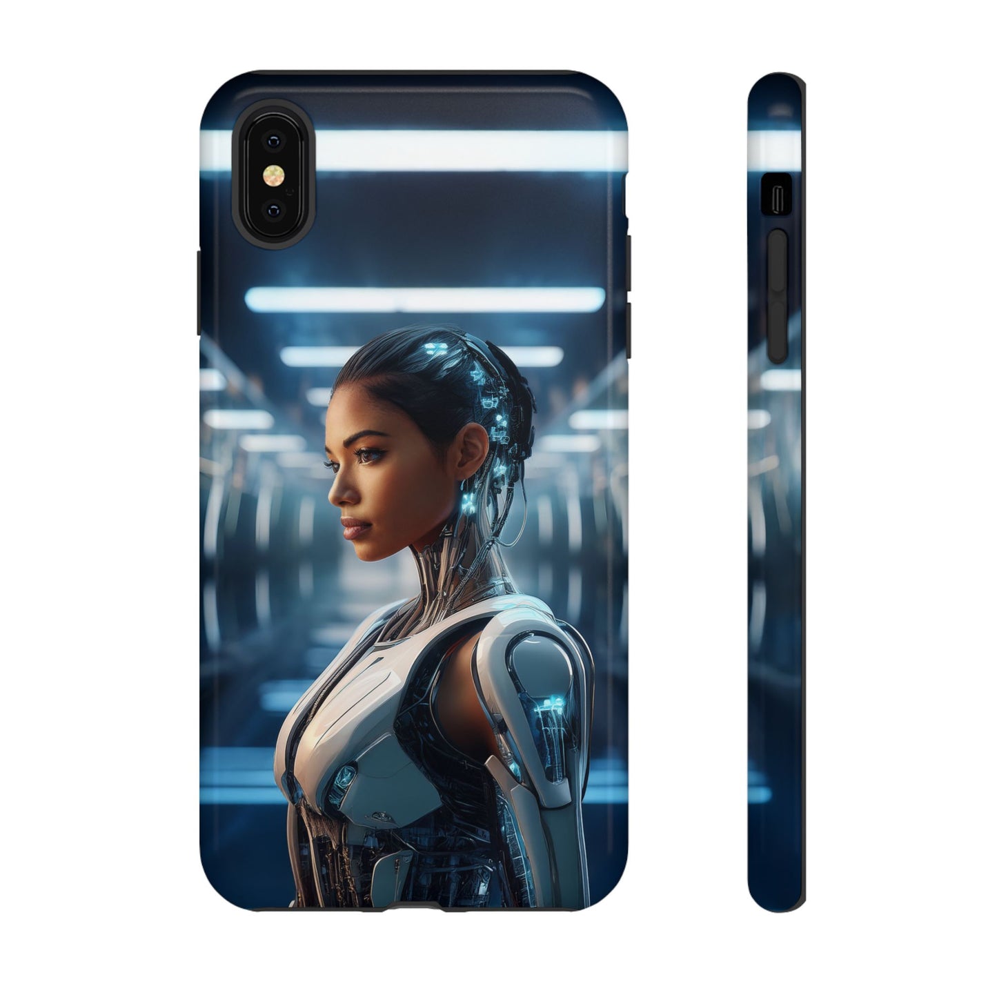 Futuristic Human Android Hybrid Cell Phone Case 002