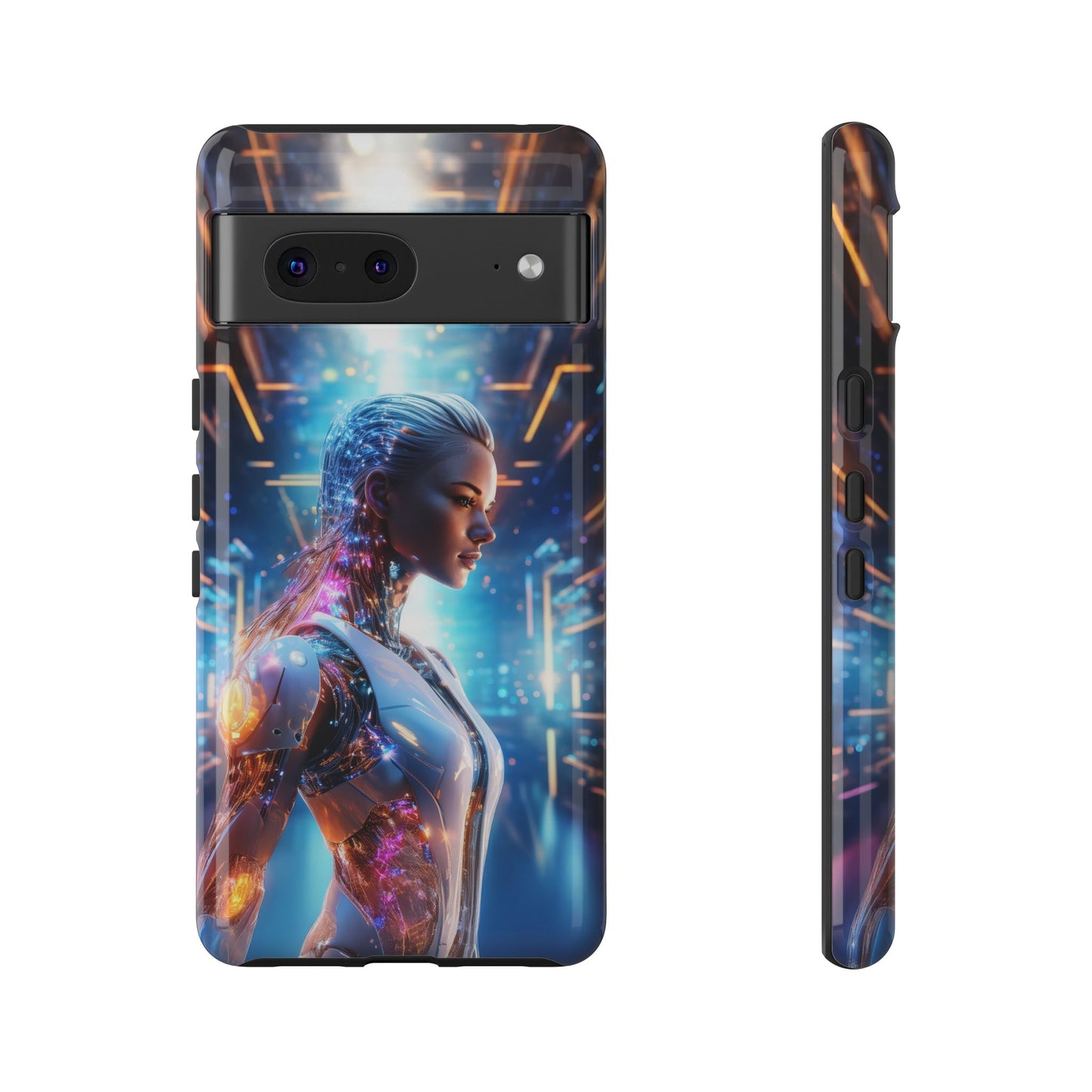 Futuristic Human Android Hybrid Cell Phone Case 008