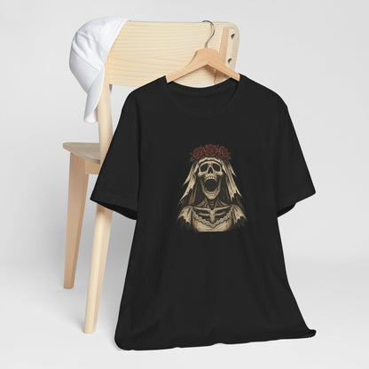 Screaming Skeleton Bride Halloween Shirt – Gothic Undead Bride Graphic Tee for Spooky Season Horror Fans