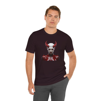 Fierce Devil Woman Halloween Shirt – Seductive Demon Graphic Tee for Bold Halloween Style