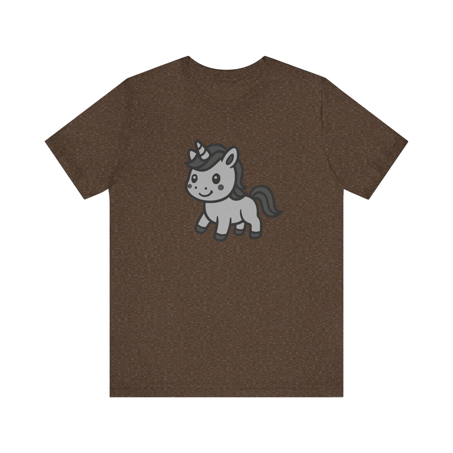 Cute Unicorn Graphic Tee Dark Theme – Kawaii Vector Design with Whimsical Charm