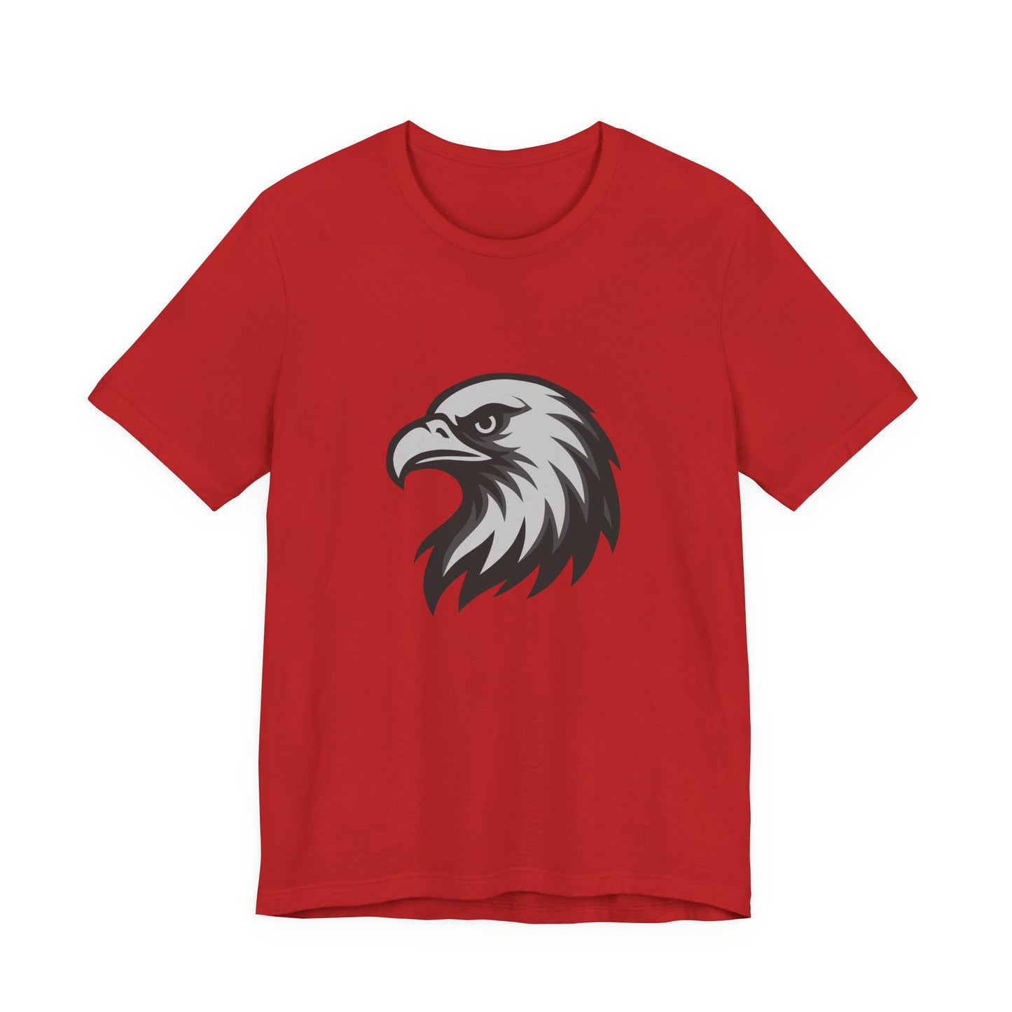 Eagle Head Graphic T-Shirt – Bold Dark Theme Grayscale Bird of Prey Design on Black Tee with Fierce Detail and Modern Ghost Effect. Unisex Jersey Short Sleeve Tee
