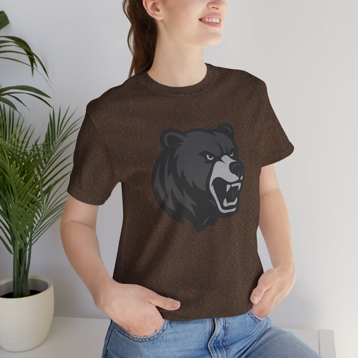 Ferocious Bear Head Graphic Tee Dark Theme – Bold Vector Design for Strong Personalities