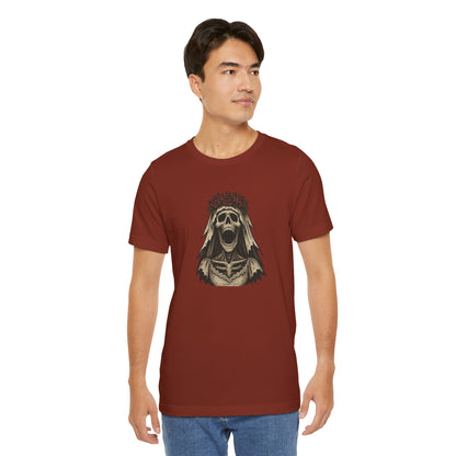 Screaming Skeleton Bride Halloween Shirt – Gothic Undead Bride Graphic Tee for Spooky Season Horror Fans