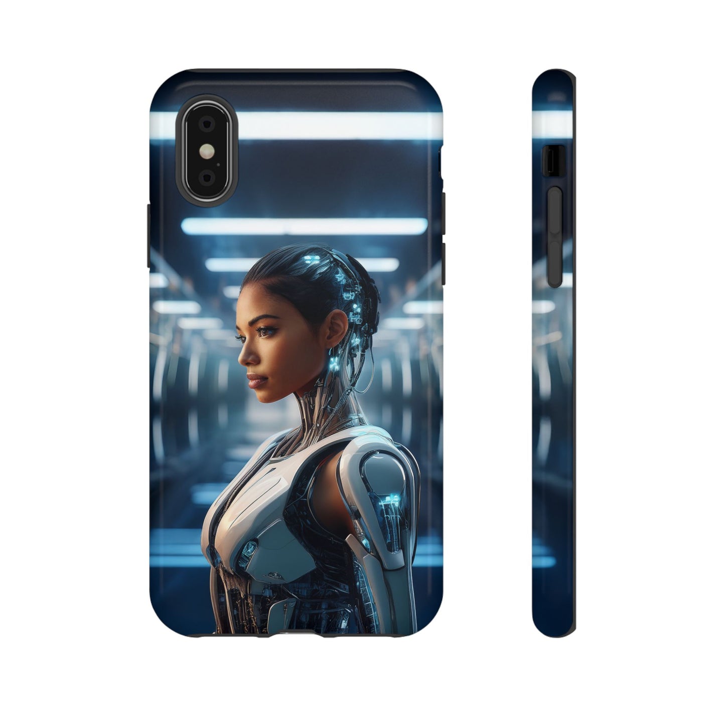 Futuristic Human Android Hybrid Cell Phone Case 002